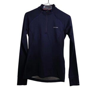 Columbia Long Sleeve Half Zip Omni-Heat Ribbed Purple Top Women's Size XS